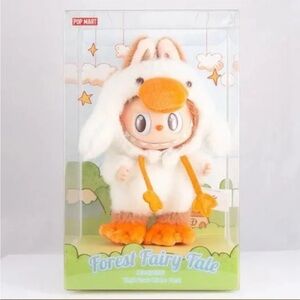 Labubu. Sold Out! Pop Mart Forest Fairy Tale Plush Toy - White and Orange